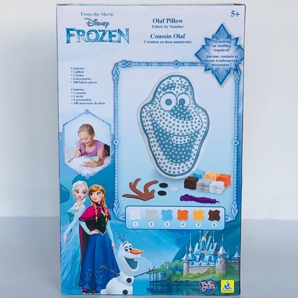 PlushCraft Disney Frozen Olaf Pillow Fabric by Number 322 Pcs New Sealed Age 5+ - Picture 8 of 16